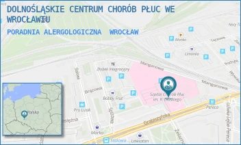 PORADNIA ALERGOLOGICZNA - DOLNOŚLĄSKIE CENTRUM CHORÓB PŁUC WE WROCŁAWIU - GRABISZYŃSKA  105,  WROCŁAW