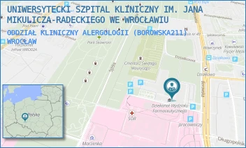ODDZIAŁ KLINICZNY ALERGOLOGII (BOROWSKA211) - UNIWERSYTECKI SZPITAL KLINICZNY IM. JANA MIKULICZA-RADECKIEGO WE WROCŁAWIU - UL. BOROWSKA 211,  WROCŁAW