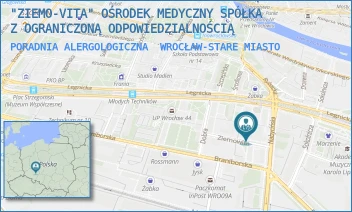 PORADNIA ALERGOLOGICZNA - "ZIEMO-VITA" OŚRODEK MEDYCZNY SPÓŁKA Z OGRANICZONĄ ODPOWIEDZIALNOŚCIĄ - UL. ZIEMOWITA 1-9,  WROCŁAW-STARE MIASTO