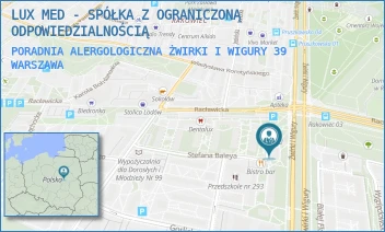 PORADNIA ALERGOLOGICZNA ŻWIRKI I WIGURY 39 - LUX MED SPÓŁKA Z OGRANICZONĄ ODPOWIEDZIALNOŚCIĄ - ŻWIRKI I WIGURY 39,  WARSZAWA