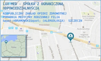 NIEPUBLICZNY ZAKŁAD OPIEKI ZDROWOTNEJ PORADNIA MEDYCYNY RODZINNEJ FILIA "ABRAMOWSKI" (ALERGOLOGIA) - LUX MED - SPÓŁKA Z OGRANICZONĄ ODPOWIEDZIALNOŚCIĄ - MICKIEWICZA 128A,  SZCZECIN