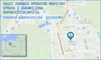 PORADNIA ALERGOLOGICZNA - ŚWIAT ZDROWIA OPERATOR MEDYCZNY SPÓŁKA Z OGRANICZONĄ ODPOWIEDZIALNOŚCIĄ - OSIEDLE LEŚNE 7F,  KOZIEGŁOWY