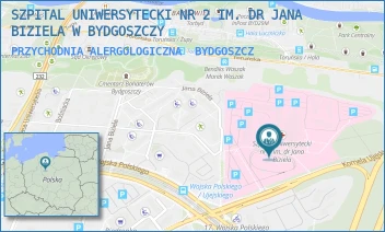 PRZYCHODNIA ALERGOLOGICZNA - SZPITAL UNIWERSYTECKI NR 2 IM. DR JANA BIZIELA W BYDGOSZCZY - UJEJSKIEGO 75,  BYDGOSZCZ