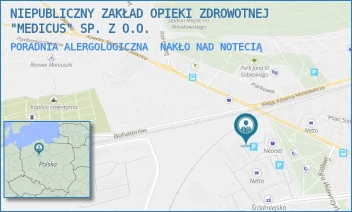 PORADNIA ALERGOLOGICZNA - NIEPUBLICZNY ZAKŁAD OPIEKI ZDROWOTNEJ "MEDICUS" SP. Z O.O. - SĄDOWA 14/D,  NAKŁO NAD NOTECIĄ
