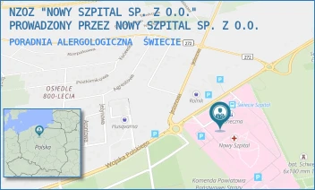 PORADNIA ALERGOLOGICZNA - NOWY SZPITAL SPÓŁKA Z OGRANICZONĄ ODPOWIEDZIALNOŚCIĄ - WOJSKA POLSKIEGO 126,  ŚWIECIE