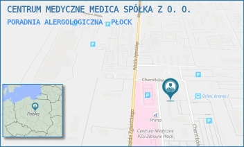 PORADNIA ALERGOLOGICZNA - CENTRUM MEDYCZNE MEDICA SPÓŁKA Z O. O. - CHEMIKÓW 7,  PŁOCK