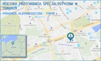 PORADNIA ALERGOLOGICZNA - MIEJSKA PRZYCHODNIA SPECJALISTYCZNA W TORUNIU - UNIWERSYTECKA 17,  TORUŃ
