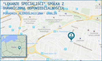 PORADNIA ALERGOLOGICZNA - "LEKARZE SPECJALIŚCI" SPÓŁKA Z OGRANICZONĄ ODPOWIEDZIALNOŚCIĄ - WALLENRODA 15,  LUBLIN