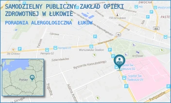 PORADNIA ALERGOLOGICZNA - SAMODZIELNY PUBLICZNY ZAKŁAD OPIEKI ZDROWOTNEJ W ŁUKOWIE - DR ANDRZEJA ROGALIŃSKIEGO 3,  ŁUKÓW