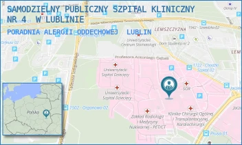 PORADNIA ALERGII ODDECHOWEJ - UNIWERSYTECKI SZPITAL KLINICZNY NR 4 W LUBLINIE - DR. K. JACZEWSKIEGO 8,  LUBLIN