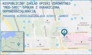 PORADNIA ALERGOLOGICZNA DLA DZIECI - NIEPUBLICZNY ZAKŁAD OPIEKI ZDROWOTNEJ "MED-SPEC" SPÓŁKA Z OGRANICZONĄ ODPOWIEDZIALNOŚCIĄ - KILIŃSKIEGO 4,  ZAMOŚĆ