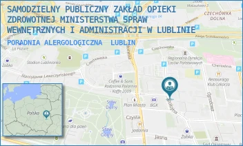 PORADNIA ALERGOLOGICZNA - SAMODZIELNY PUBLICZNY ZAKŁAD OPIEKI ZDROWOTNEJ MINISTERSTWA SPRAW WEWNĘTRZNYCH I ADMINISTRACJI W LUBLINIE - SPOKOJNA 3,  LUBLIN