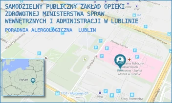 PORADNIA ALERGOLOGICZNA - SAMODZIELNY PUBLICZNY ZAKŁAD OPIEKI ZDROWOTNEJ MINISTERSTWA SPRAW WEWNĘTRZNYCH I ADMINISTRACJI W LUBLINIE - GRENADIERÓW 3,  LUBLIN