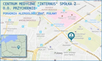 PORADNIA ALERGOLOGICZNA - CENTRUM MEDYCZNE "INTERNUS" SPÓŁKA Z O.O. PRZYCHODNIE - WOJSKA POLSKIEGO 1/16,  PUŁAWY