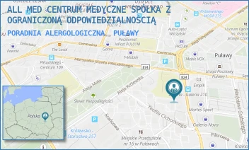PORADNIA ALERGOLOGICZNA - ALL MED CENTRUM MEDYCZNE SPÓŁKA Z OGRANICZONĄ ODPOWIEDZIALNOŚCIĄ - ZIELONA 10A,  PUŁAWY