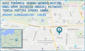 GABINET ALERGOLOGICZNY - NZOZ PORADNIA SKÓRNO-WENEROLOGICZNA ANEL-DERM ZBIGNIEW ANDRZEJ KOTOWSKI, BARBARA KOTOWSKA SPÓŁKA JAWNA - HIPOTECZNA 4,  LUBLIN