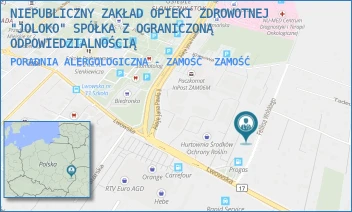 PORADNIA ALERGOLOGICZNA - ZAMOŚĆ - NIEPUBLICZNY ZAKŁAD OPIEKI ZDROWOTNEJ "JOLOKO" SPÓŁKA Z OGRANICZONĄ ODPOWIEDZIALNOŚCIĄ - FELIKSA WOLSKIEGO 5,  ZAMOŚĆ