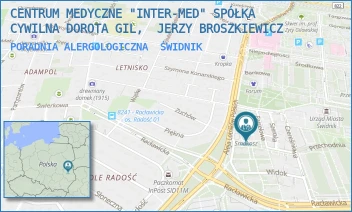 PORADNIA ALERGOLOGICZNA - CENTRUM MEDYCZNE "INTER-MED" SPÓŁKA CYWILNA DOROTA GIL,  JERZY BROSZKIEWICZ - MARSZAŁKA JÓZEFA PIŁSUDSKIEGO 6A,  ŚWIDNIK