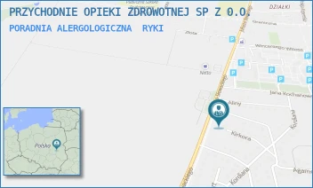 PORADNIA ALERGOLOGICZNA - PRZYCHODNIE OPIEKI ZDROWOTNEJ SP Z O.O. - KIRKORA 12,  RYKI