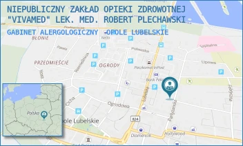 GABINET ALERGOLOGICZNY - NIEPUBLICZNY ZAKŁAD OPIEKI ZDROWOTNEJ "VIVAMED" LEK. MED. ROBERT PLECHAWSKI - PARTYZANCKA 17A,  OPOLE LUBELSKIE