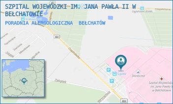 PORADNIA ALERGOLOGICZNA - SZPITAL WOJEWÓDZKI IM. JANA PAWŁA II W BEŁCHATOWIE - UL. CZAPLINIECKA 123,  BEŁCHATÓW
