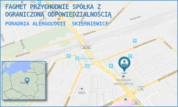 PORADNIA ALERGOLOGII - FAGMET PRZYCHODNIE SPÓŁKA Z OGRANICZONĄ ODPOWIEDZIALNOŚCIĄ - UL. JANA III SOBIESKIEGO 29,  SKIERNIEWICE
