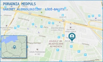 GABINET ALERGOLOGICZNY - PORADNIA MEDPULS - UL. ŁANOWA 83,  ŁÓDŹ-BAŁUTY