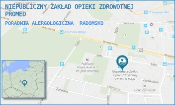 PORADNIA ALERGOLOGICZNA - NIEPUBLICZNY ZAKŁAD OPIEKI ZDROWOTNEJ PROMED - UL. MIŁA 5,  RADOMSKO