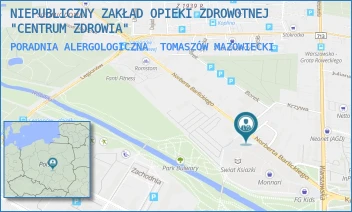PORADNIA ALERGOLOGICZNA - NIEPUBLICZNY ZAKŁAD OPIEKI ZDROWOTNEJ "CENTRUM ZDROWIA" - UL. BARLICKIEGO 15,  TOMASZÓW MAZOWIECKI