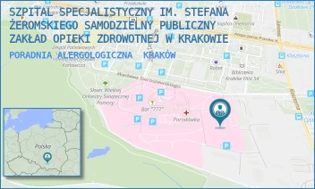 PORADNIA ALERGOLOGICZNA - SZPITAL SPECJALISTYCZNY IM. STEFANA ŻEROMSKIEGO SAMODZIELNY PUBLICZNY ZAKŁAD OPIEKI ZDROWOTNEJ W KRAKOWIE - UL. OS. NA SKARPIE 67,  KRAKÓW