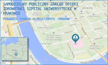 PORADNIA CHORÓB ALERGICZNYCH - SAMODZIELNY PUBLICZNY ZAKŁAD OPIEKI ZDROWOTNEJ SZPITAL UNIWERSYTECKI W KRAKOWIE - SKAWIŃSKA 8,  KRAKÓW
