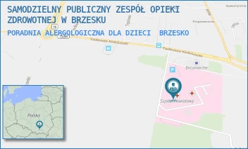 PORADNIA ALERGOLOGICZNA DLA DZIECI - SAMODZIELNY PUBLICZNY ZESPÓŁ OPIEKI ZDROWOTNEJ W BRZESKU - UL. TADEUSZA KOŚCIUSZKI 68,  BRZESKO