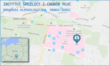 PORADNIA ALERGOLOGICZNA - INSTYTUT GRUŹLICY I CHORÓB PŁUC - UL. PROFESORA RUDNIKA 3B,  RABKA-ZDRÓJ