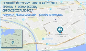 PORADNIA ALERGOLOGICZNA - CENTRUM MEDYCYNY PROFILAKTYCZNEJ SPÓŁKA Z OGRANICZONĄ ODPOWIEDZIALNOŚCIĄ - UL. BOLESŁAWA KOMOROWSKIEGO 12,  KRAKÓW-KROWODRZA