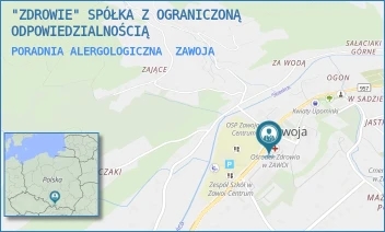PORADNIA ALERGOLOGICZNA - "ZDROWIE" SPÓŁKA Z OGRANICZONĄ ODPOWIEDZIALNOŚCIĄ - UL. ZAWOJA 1580,  ZAWOJA