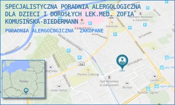 PORADNIA ALERGOLOGICZNA - SPECJALISTYCZNA PORADNIA ALERGOLOGICZNA DLA DZIECI I DOROSŁYCH LEK.MED. ZOFIA KOMUSIŃSKA-BIEDERMANN - GIMNAZJALNA 5,  ZAKOPANE