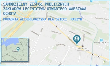PORADNIA ALERGOLOGICZNA DLA DZIECI - SAMODZIELNY ZESPÓŁ PUBLICZNYCH ZAKŁADÓW LECZNICTWA OTWARTEGO WARSZAWA OCHOTA - PRUSZKOWSKA 52,  RASZYN