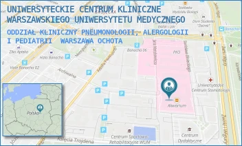 ODDZIAŁ KLINICZNY PNEUMONOLOGII, ALERGOLOGII I PEDIATRII - UNIWERSYTECKIE CENTRUM KLINICZNE WARSZAWSKIEGO UNIWERSYTETU MEDYCZNEGO - ŻWIRKI I WIGURY 63A,  WARSZAWA OCHOTA
