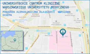 PORADNIA ALERGOLOGICZNA DLA DZIECI - UNIWERSYTECKIE CENTRUM KLINICZNE WARSZAWSKIEGO UNIWERSYTETU MEDYCZNEGO - STEFANA BANACHA 1A,  WARSZAWA OCHOTA