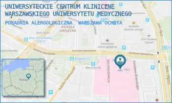 PORADNIA ALERGOLOGICZNA - UNIWERSYTECKIE CENTRUM KLINICZNE WARSZAWSKIEGO UNIWERSYTETU MEDYCZNEGO - STEFANA BANACHA 1A,  WARSZAWA OCHOTA