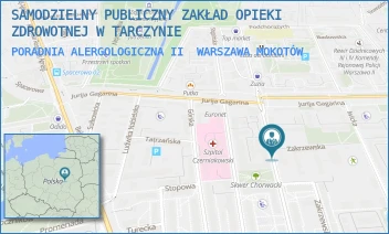 PORADNIA ALERGOLOGICZNA II - SAMODZIELNY PUBLICZNY ZAKŁAD OPIEKI ZDROWOTNEJ W TARCZYNIE - SIELECKA 22,  WARSZAWA MOKOTÓW