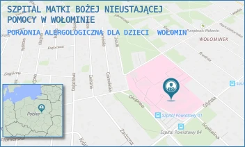 PORADNIA ALERGOLOGICZNA DLA DZIECI - SZPITAL MATKI BOŻEJ NIEUSTAJĄCEJ POMOCY W WOŁOMINIE - GDYŃSKA 1/3,  WOŁOMIN