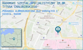 PORADNIA ALERGOLOGICZNA DLA DOROSŁYCH I DZIECI - RADOMSKI SZPITAL SPECJALISTYCZNY IM. DR TYTUSA CHAŁUBIŃSKIEGO - LEKARSKA 4,  RADOM