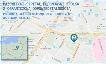 PORADNIA ALERGOLOGICZNA DLA DOROSŁYCH - MAZOWIECKI SZPITAL BRÓDNOWSKI SPÓŁKA Z OGRANICZONĄ ODPOWIEDZIALNOŚCIĄ - ADOLFA PAWIŃSKIEGO 2,  WARSZAWA OCHOTA