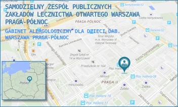 GABINET ALERGOLOGICZNY DLA DZIECI DAB. - SAMODZIELNY ZESPÓŁ PUBLICZNYCH ZAKŁADÓW LECZNICTWA OTWARTEGO WARSZAWA PRAGA-PÓŁNOC - DĄBROWSZCZAKÓW 5A,  WARSZAWA PRAGA-PÓŁNOC