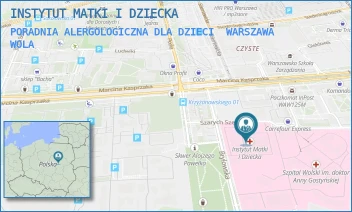 PORADNIA ALERGOLOGICZNA DLA DZIECI - INSTYTUT MATKI I DZIECKA - MARCINA KASPRZAKA 17 A,  WARSZAWA WOLA