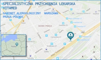 GABINET ALERGOLOGICZNY - SPECJALISTYCZNA PRZYCHODNIA LEKARSKA VITAMED - WILEŃSKA 18,  WARSZAWA PRAGA-PÓŁNOC
