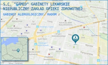 GABINET ALERGOLOGICZNY - S.C. "GAMED" GABINETY LEKARSKIE NIEPUBLICZNY ZAKŁAD OPIEKI ZDROWOTNEJ - WYSOKA 12,  RADOM