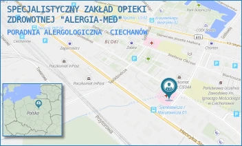 PORADNIA ALERGOLOGICZNA - SPECJALISTYCZNY ZAKŁAD OPIEKI ZDROWOTNEJ "ALERGIA-MED" - GABRIELA NARUTOWICZA 20,  CIECHANÓW