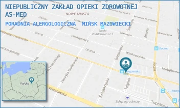 PORADNIA ALERGOLOGICZNA - NIEPUBLICZNY ZAKŁAD OPIEKI ZDROWOTNEJ AS-MED - JÓZEFA CHEŁMOŃSKIEGO 1A,  MIŃSK MAZOWIECKI